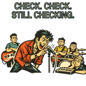Check. Check. Still Checking. — Camiseta Técnico Sonido