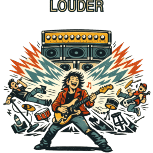 Just A Little Louder — Camiseta Guitarrista Rock